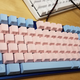 My Varmilo came with a lovely blue case and these side-printed Miami-style keys. I want to eat them.